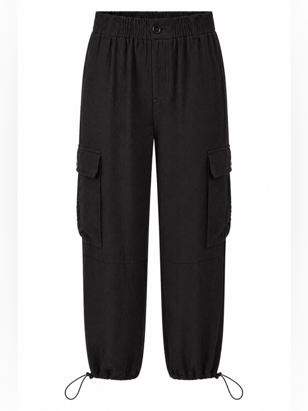Tribal Black Cargo Jogger Pants XS Extra Small NWT Pull-On Utility